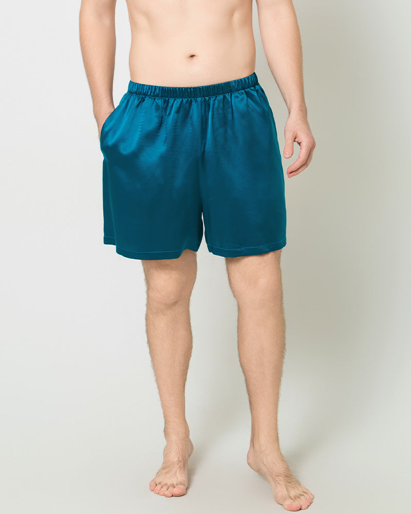 Short de Détente en Soie Satinée pour Homme