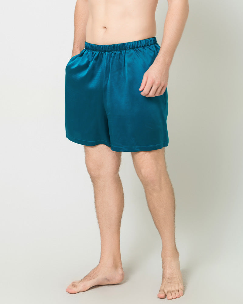 Short de Détente en Soie Satinée pour Homme