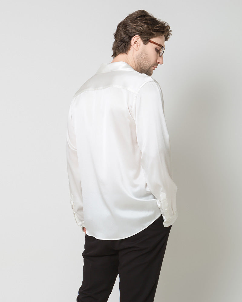 Chemise en Soie pour Homme Boutonnée