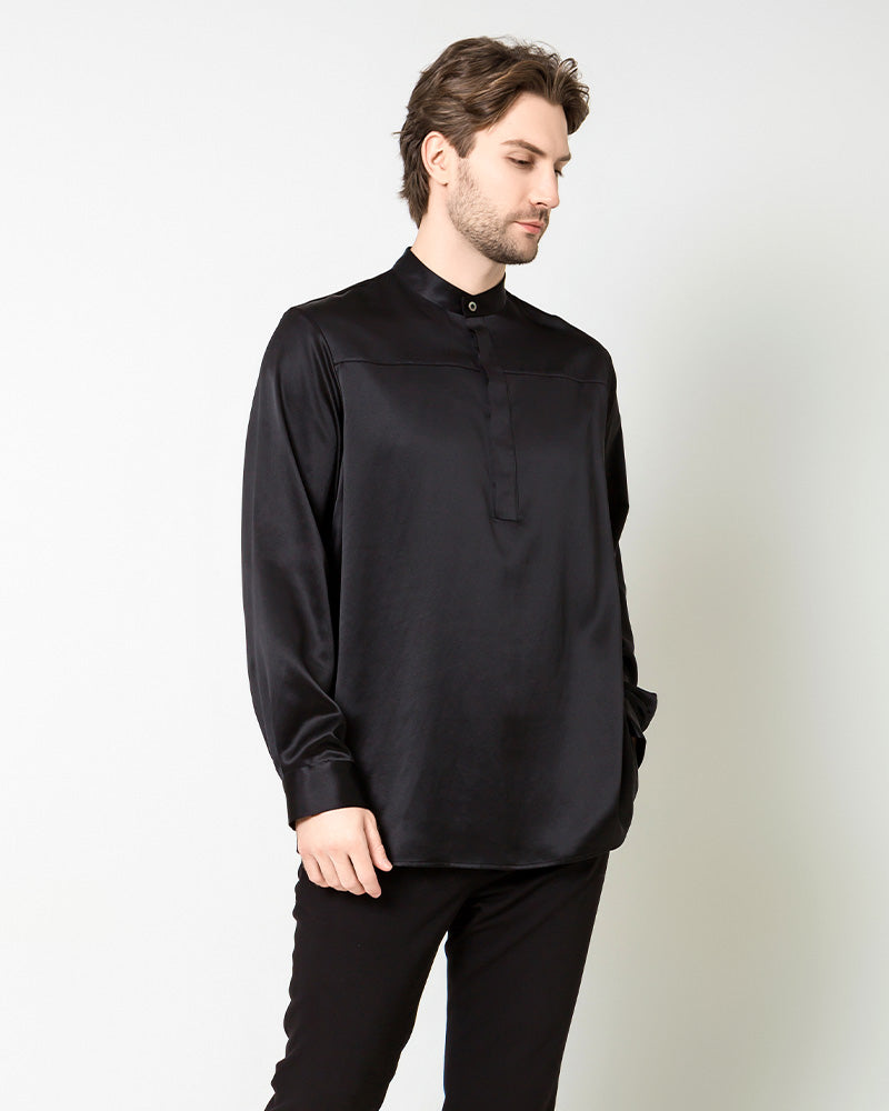 Chemise en Soie pour Homme à Manches Longues