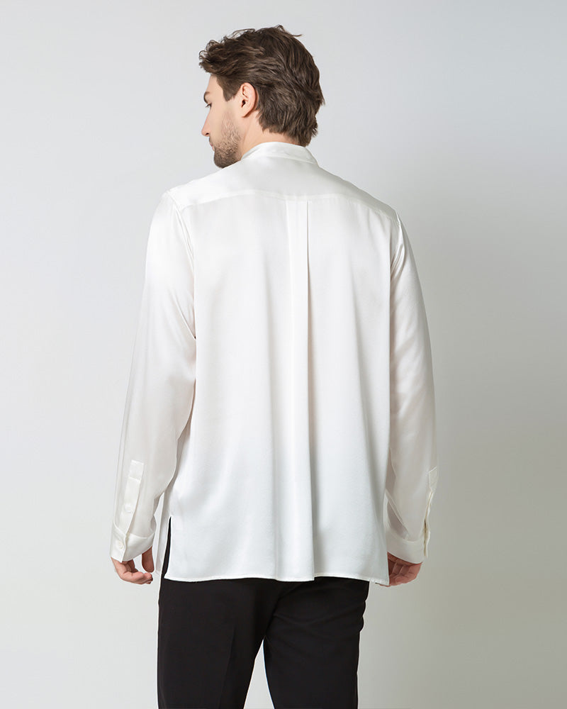 Chemise en Soie pour Homme à Manches Longues