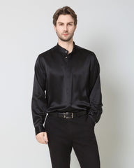 Chemise en Soie Décontractée Bureau pour Homme