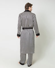 Robe Longue Rayée en Soie pour Homme