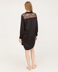 Chemise de Nuit en Soie 22 Momme avec Dentelle