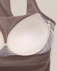 Brassière de sport en soie pour le yoga