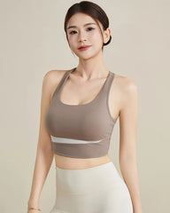 Brassière de sport en soie pour le yoga