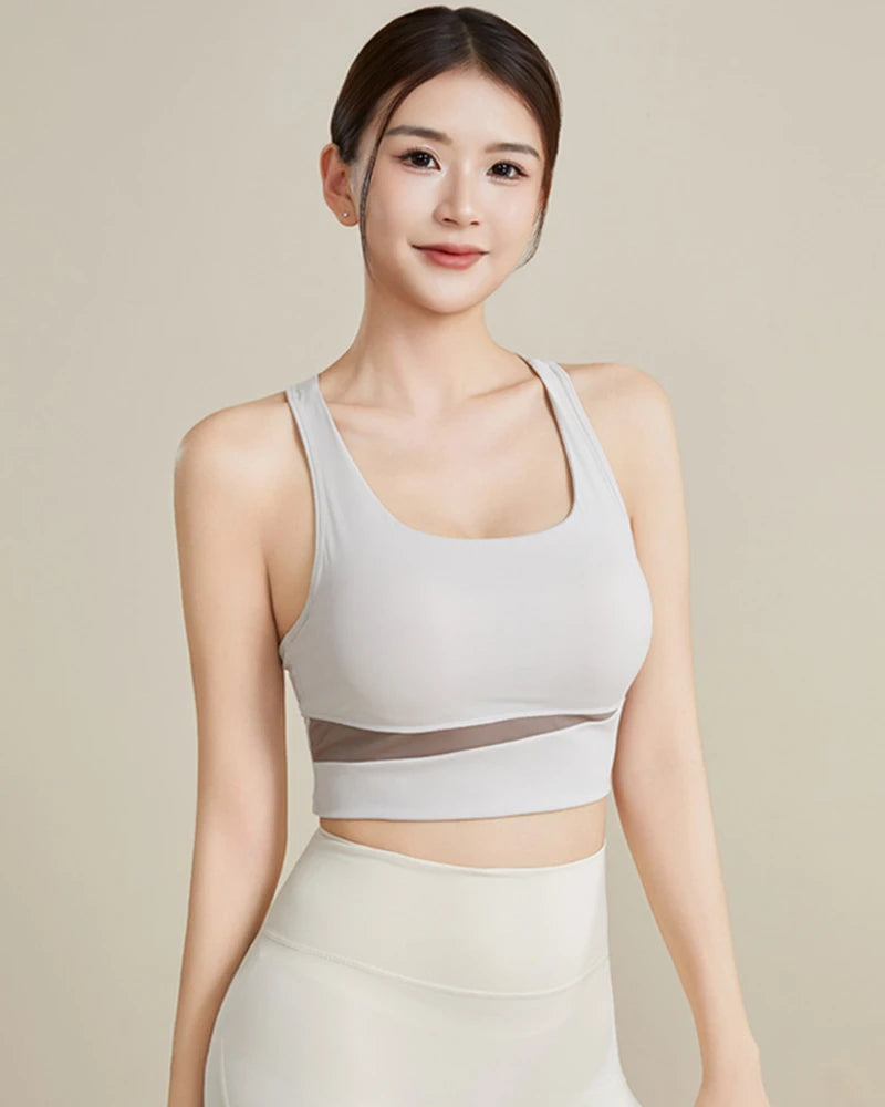 Brassière de sport en soie pour le yoga