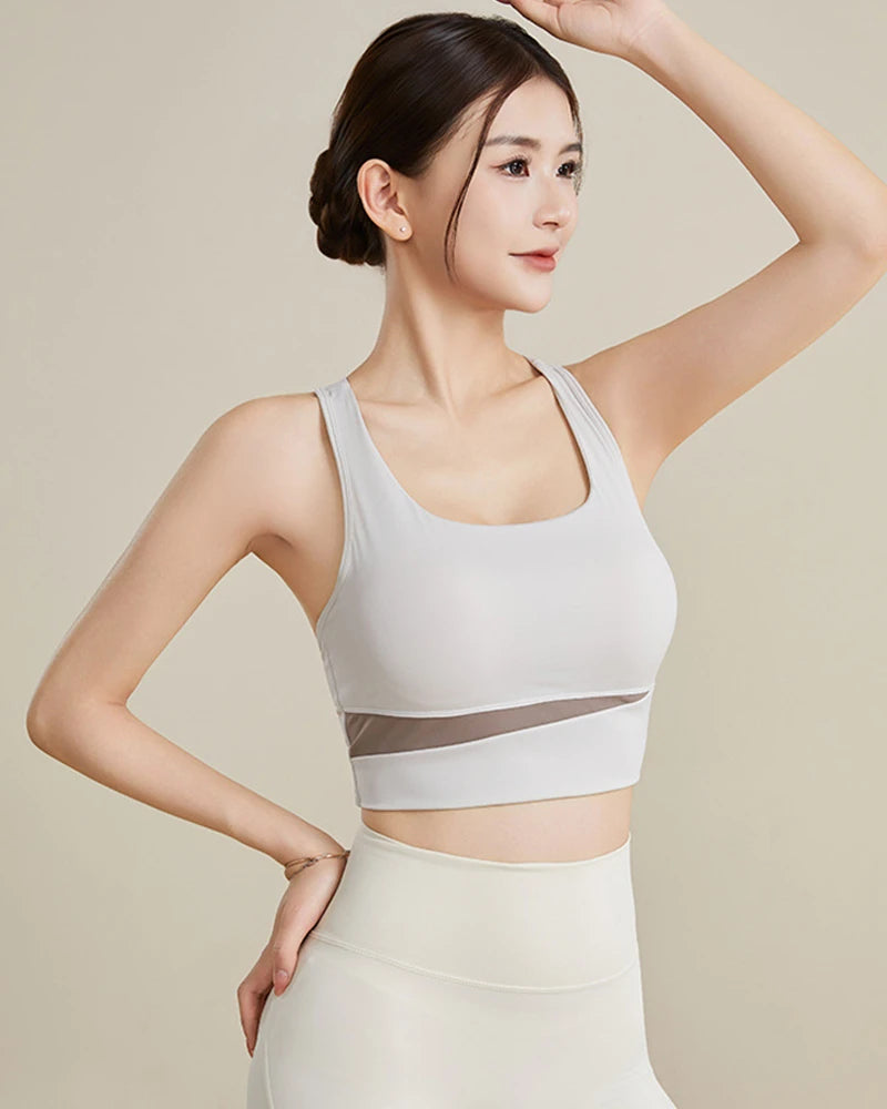 Brassière de sport en soie pour le yoga