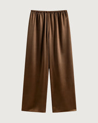 Pantalon large en triacétate effet soie