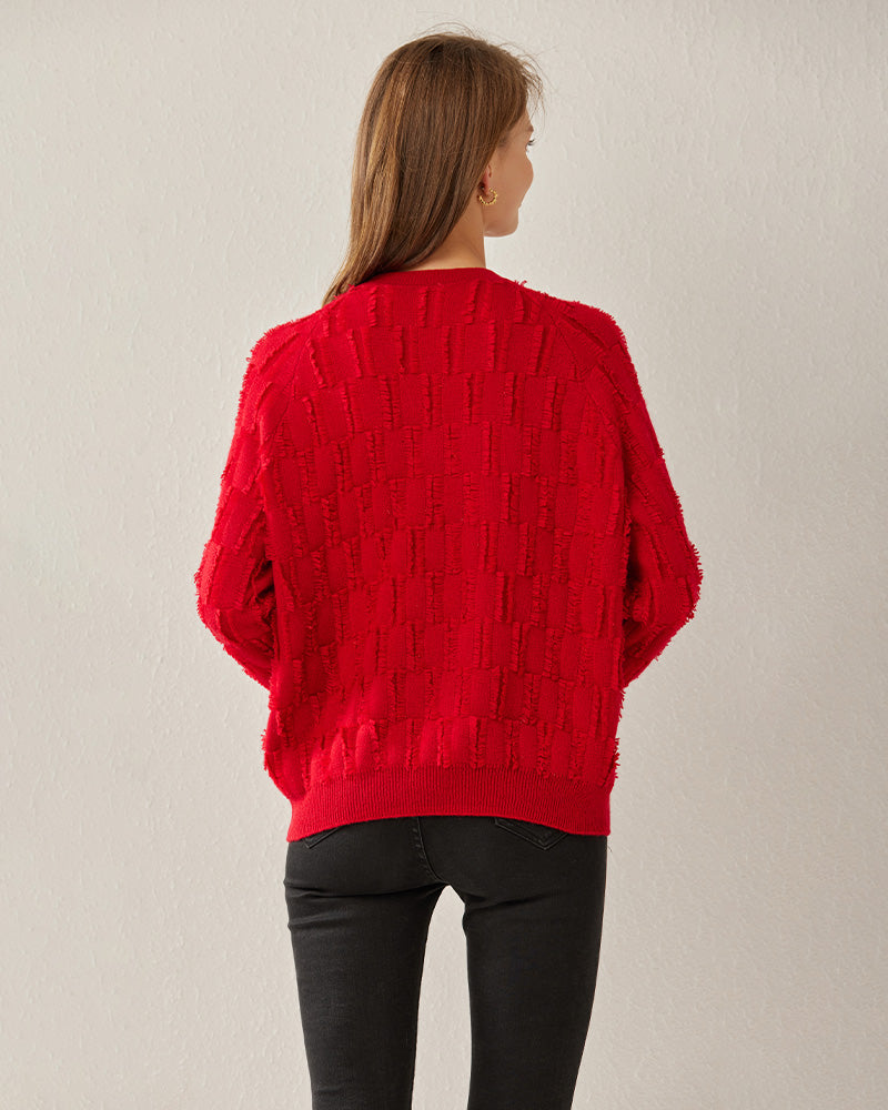 Pull Cachemire Luxe Uni Col Rond