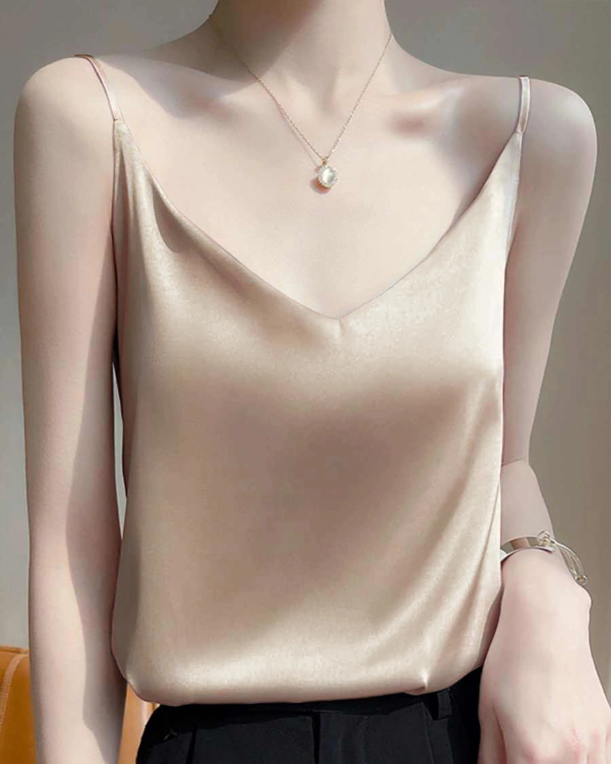 Spaghetti Strap Silk Camisole