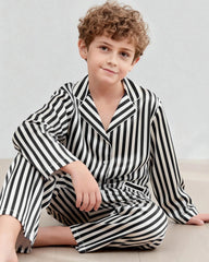 Ensemble de Pyjama en Soie Rayé pour Enfant