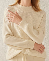 Pull en Cachemire à Motif Tricoté Texturé