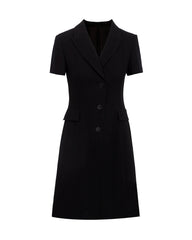 Robe blazer trapèze en triacétate avec doublure en soie
