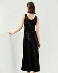 Robe Maxi Triacétate Sans Manches Coupe Biais