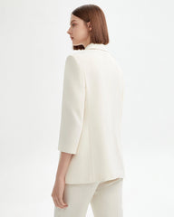 Ensemble tailleur en triacétate avec blazer et pantalon 7/8