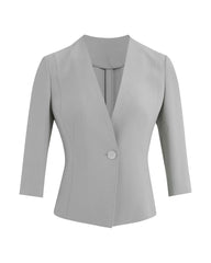 Blazer sans col en triacétate à col V