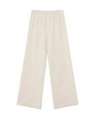 Pantalon large en triacétate avec taille élastiquée