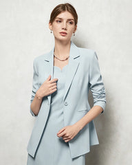Blazer tailleur en triacétate avec doublure en soie