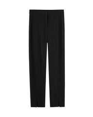Pantalon slim 7/8 en triacétate avec fente avant