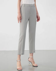 Pantalon slim 7/8 en triacétate