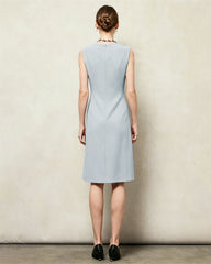 Robe midi fourreau en triacétate à encolure cœur