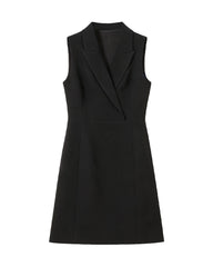 Robe blazer en triacétate à col V avec doublure en soie