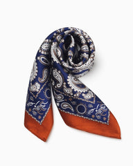 Foulard en soie Paisley Unisexe 53x53cm