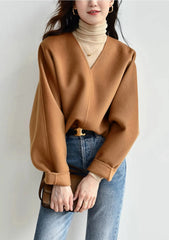 Veste Pull en Laine à Col en V