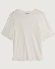 T-shirt en jersey de soie lavable col rond