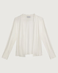 Cardigan drapé en jersey de soie lavable