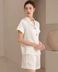 Ensemble de pyjama en soie lavable – version courte