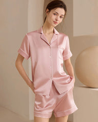 Ensemble de pyjama en soie lavable – version courte