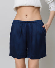 Short en Soie 100% avec Taille Élastiquée pour Femmes