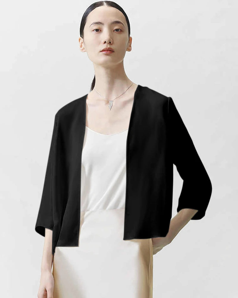Cardigan en soie basique femme