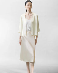 Cardigan en soie basique femme