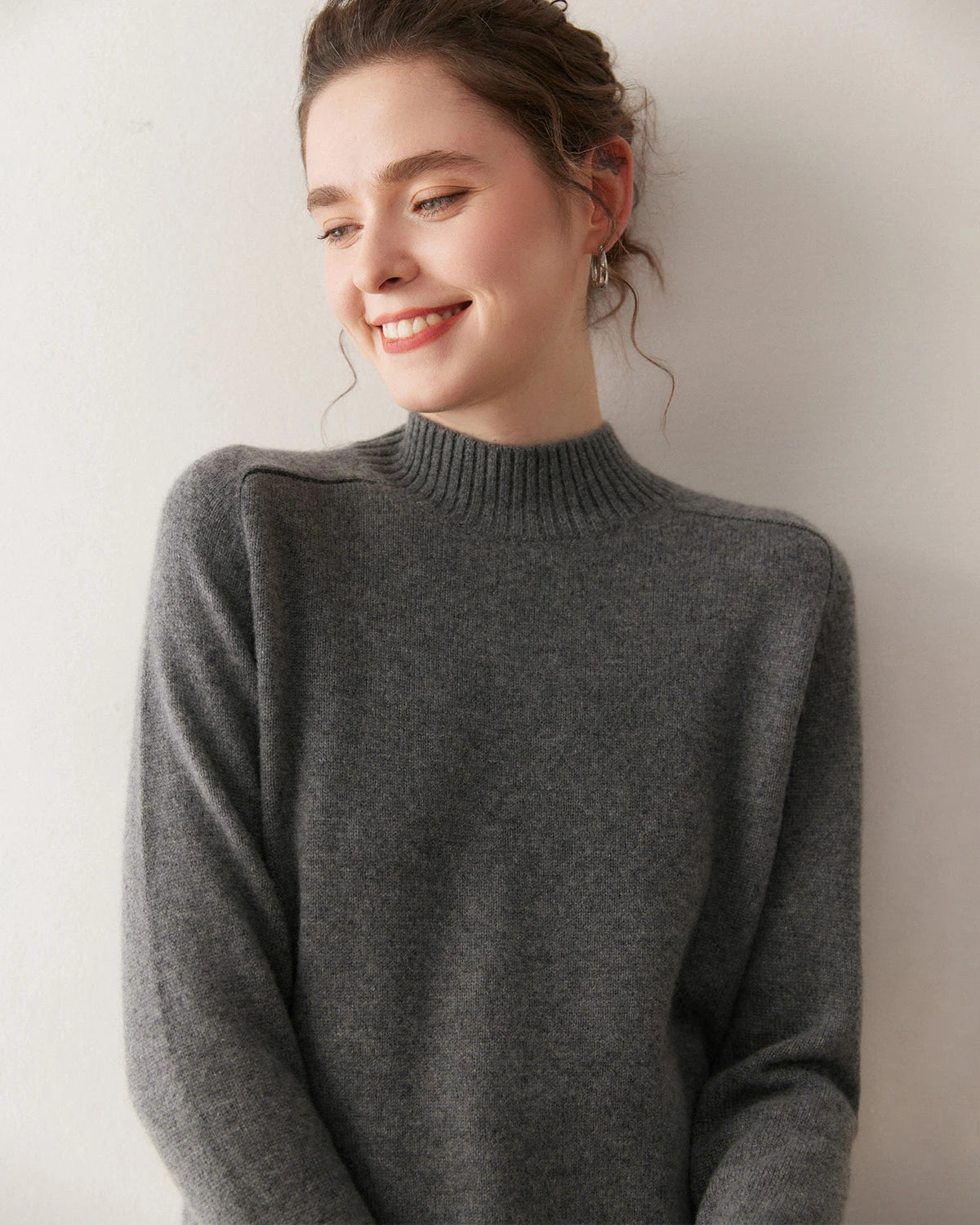 Pull en cachemire pour femme à torsades et manches raglan