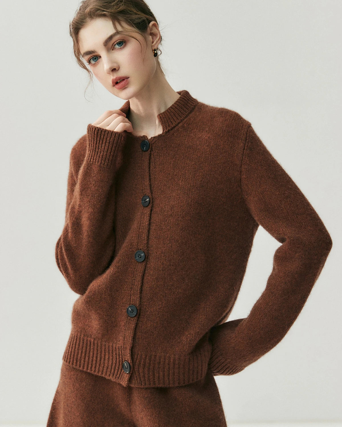 Cardigan & Short laine-cachemire femme