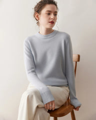 Pull en cachemire à col rond essentiel pour femme