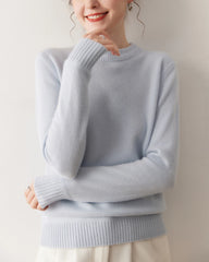 Pull en cachemire à col rond essentiel pour femme