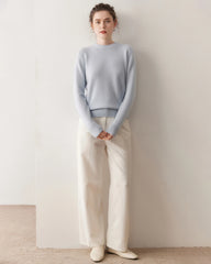 Pull en cachemire à col rond essentiel pour femme