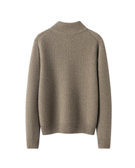 Pull en cachemire à demi-zip pour femme