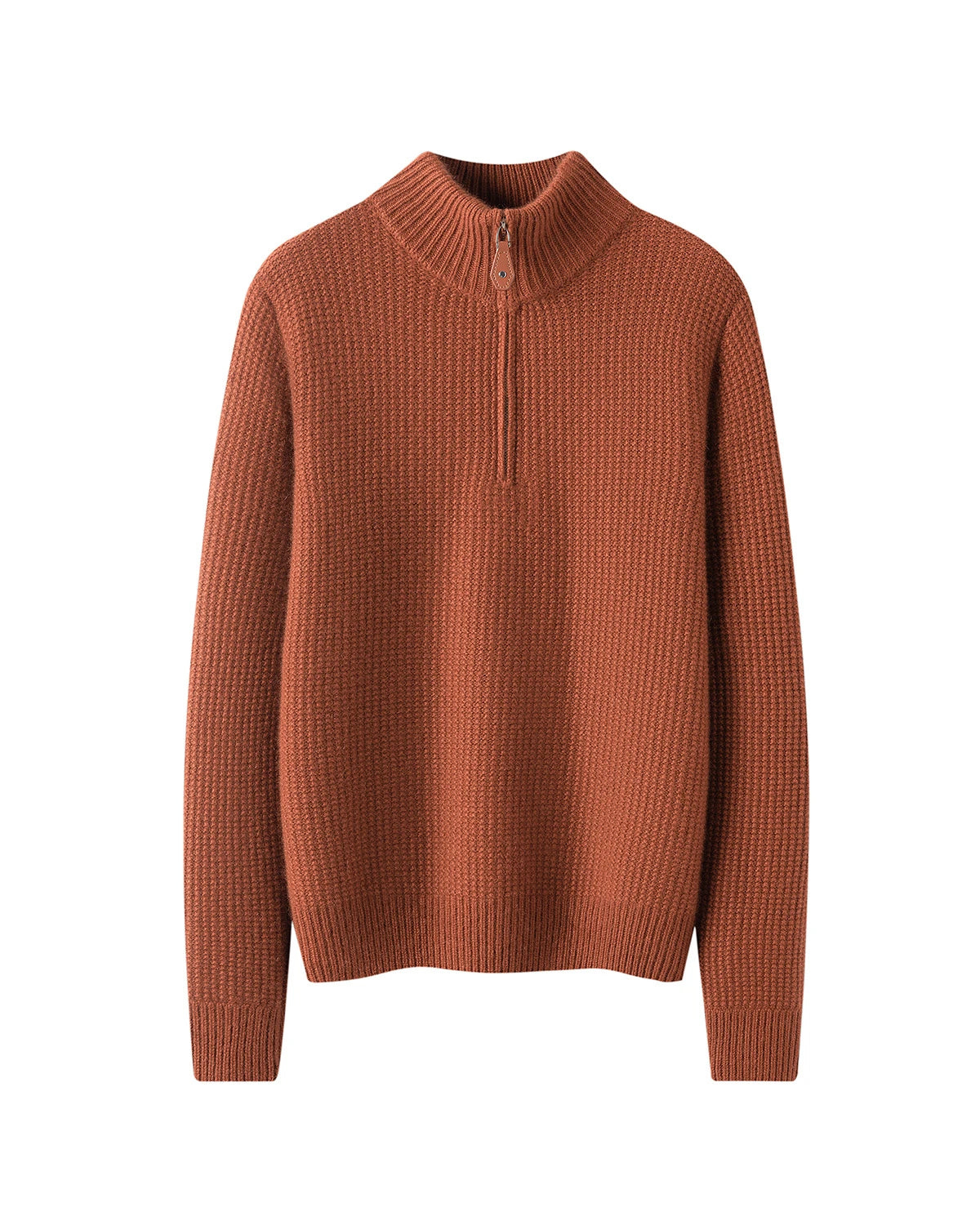 Pull en cachemire à demi-zip pour femme