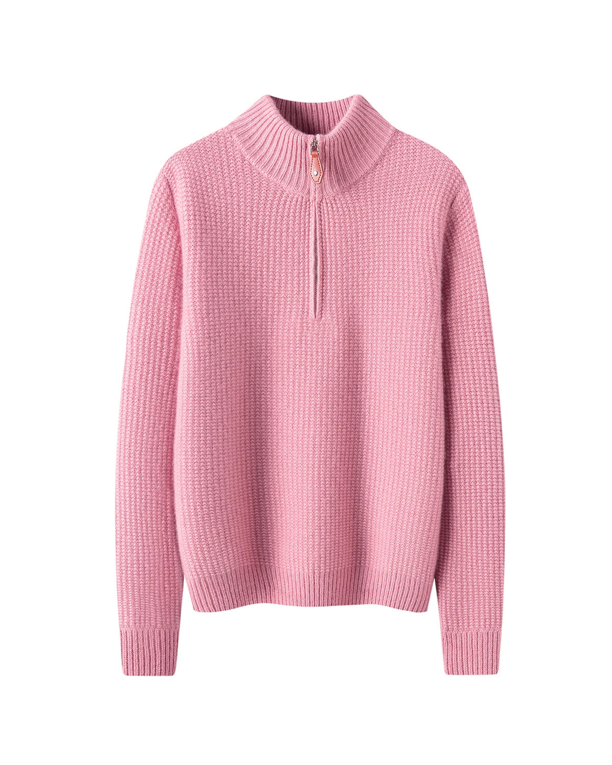 Pull en cachemire à demi-zip pour femme
