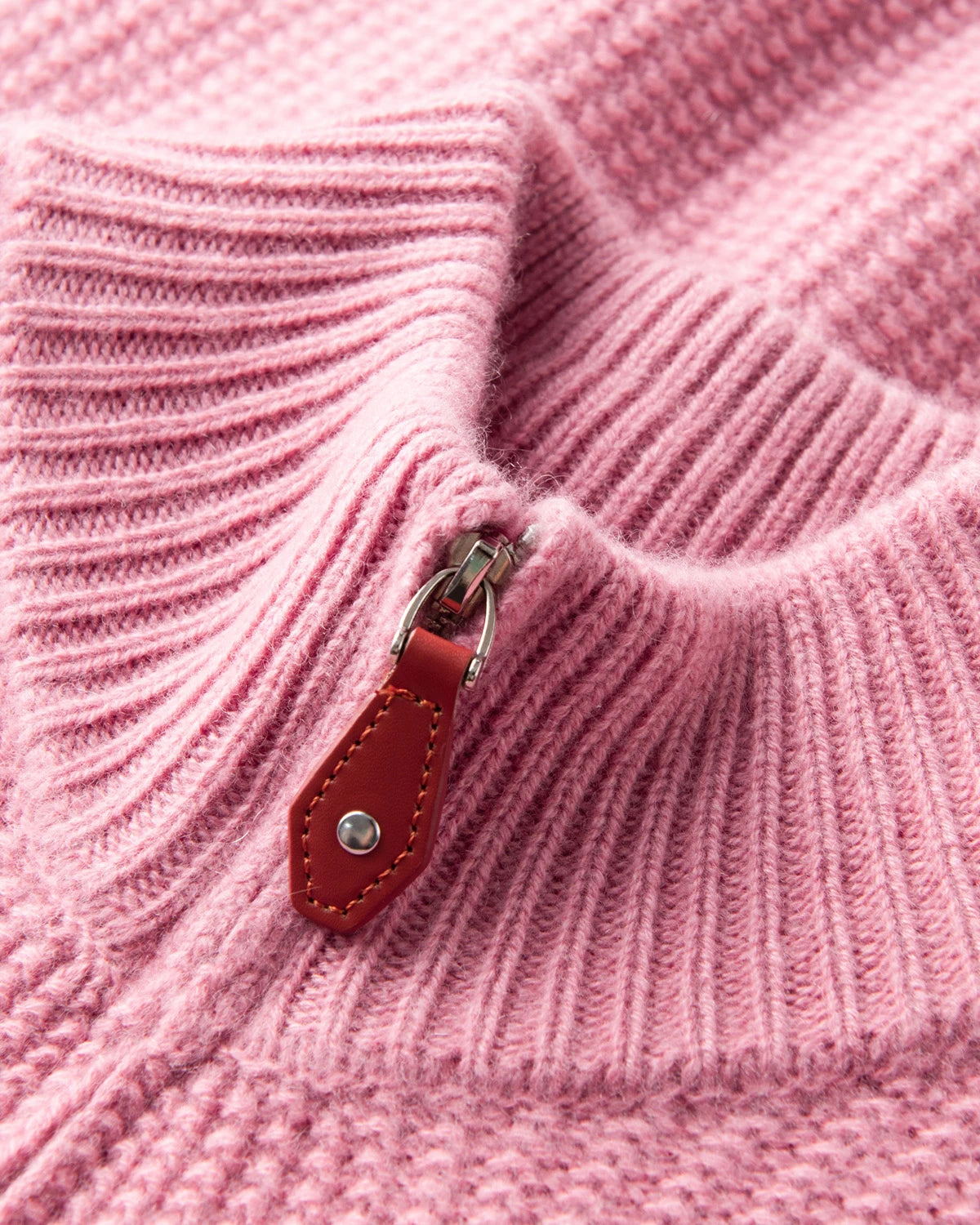 Pull en cachemire à demi-zip pour femme