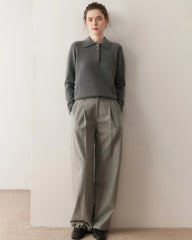 Pull en cachemire à col polo pour femme