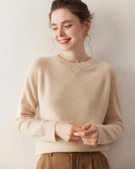 Pull en cachemire à manches raglan pour femme