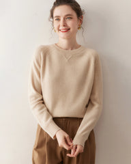 Pull en cachemire à manches raglan pour femme
