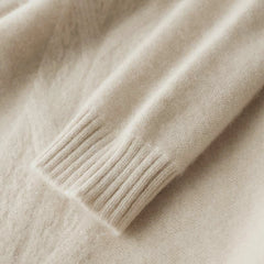 Pull en Cachemire Relaxant et Confortable pour Femme Beige