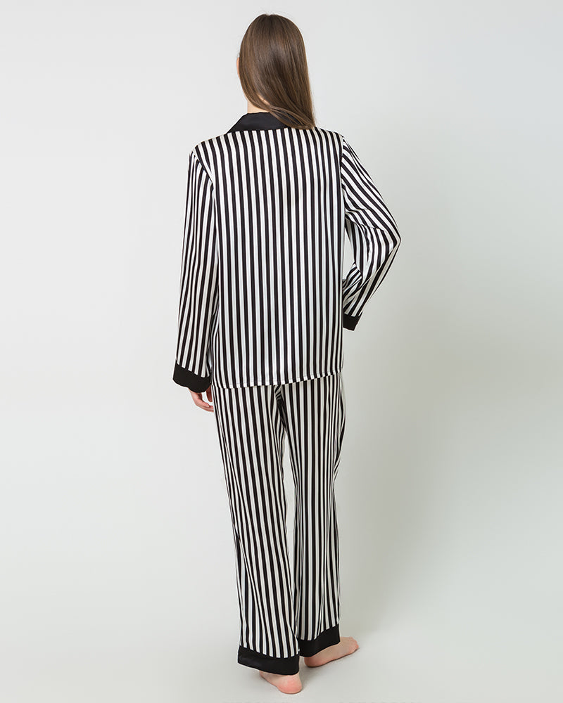 Ensemble de Pyjama en Soie Rayée